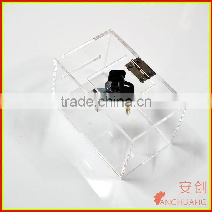 Wholesale Acrylic donation box/vote box with lock