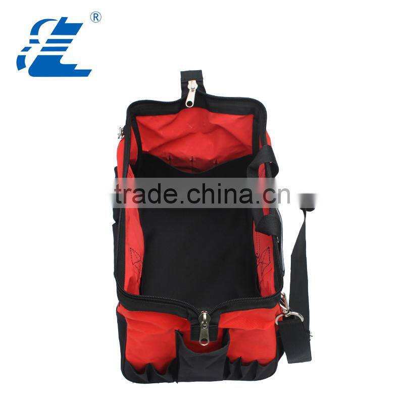 portable Wide Mouth Tool Bag tool storage with shoulder strip