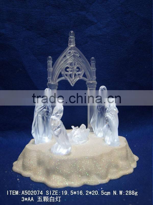 Dongguan LED lighting acrylic christmas nativity scene supplier for 2017