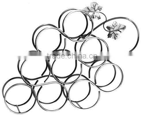 Antique Pewter Grape Red Wine Rack