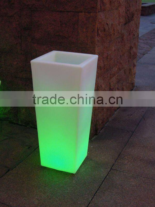 rechargeable LED plastic restaurant flowerpot