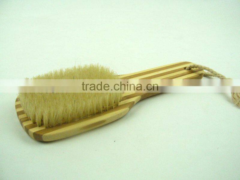 Bamboo Bath Brush With Natural Bristle oval Head