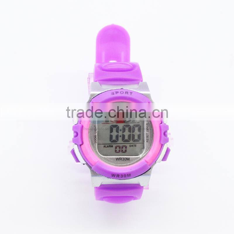 Purple women digital sport watch