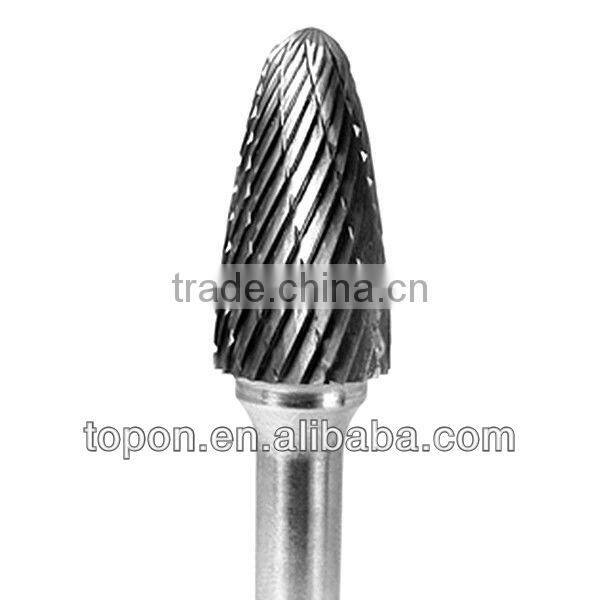 Tialn-coated long shank tungsten carbide rotary file polishing burs of plastic tube packing