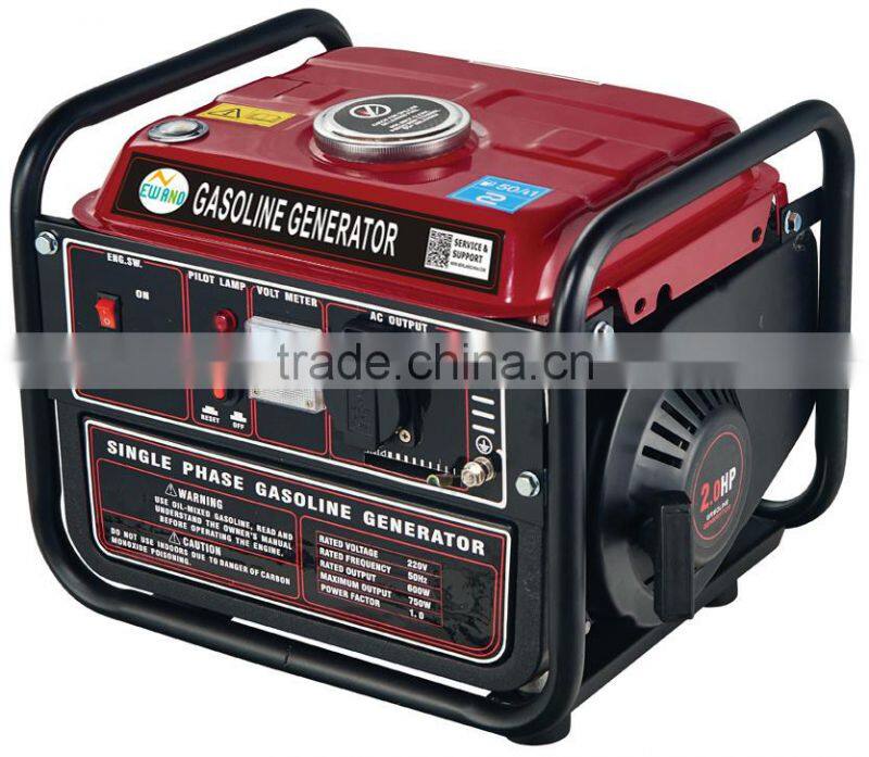 2 stroke 450W-750W aluminium/copper recoil start with frame 950 Gasoline generator