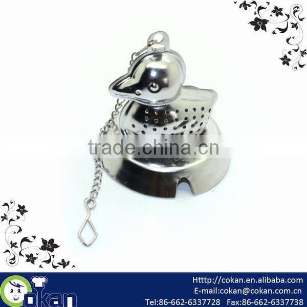 Dark Shape Stainless Steel Tea Infuser with plate CK-2193