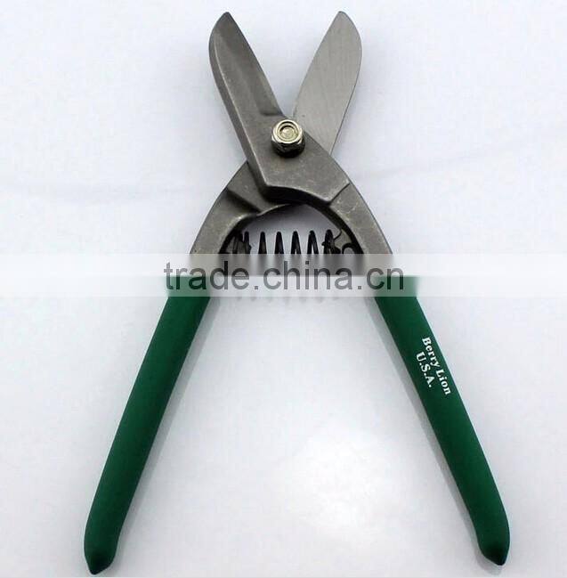 BERRYLION 8'' iron sheet cutting scissor with spring design