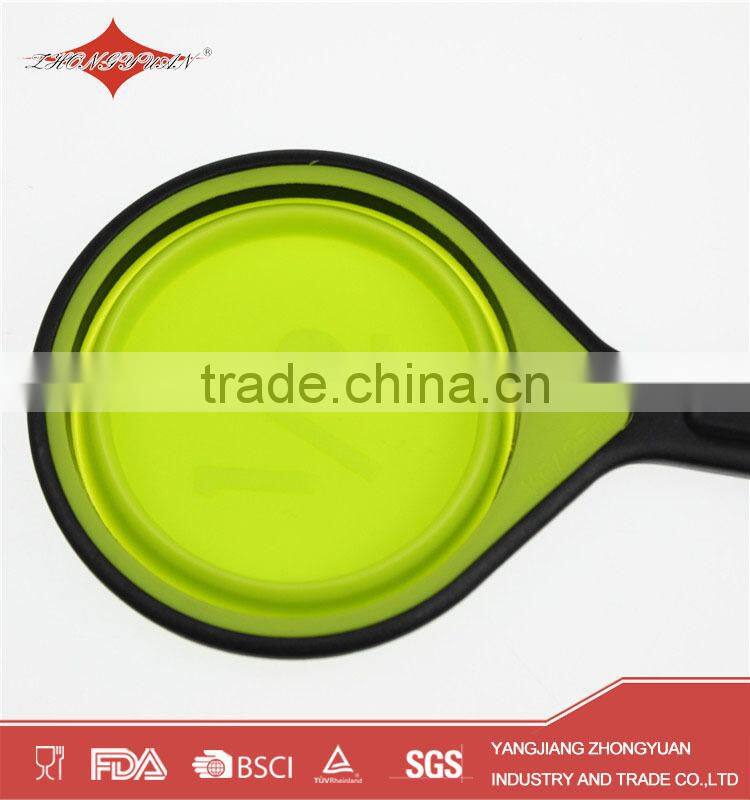 Multicolor new design 4pcs of silicone measuring tools measuring spoons