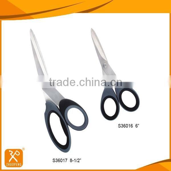 6''/8-1/2'' Fancy type double color soft grip handle office scissors set