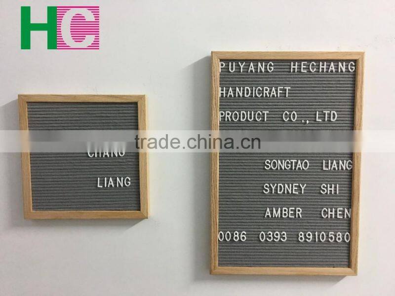 12 x 18 wooden letterboard plastic letters black felt from China