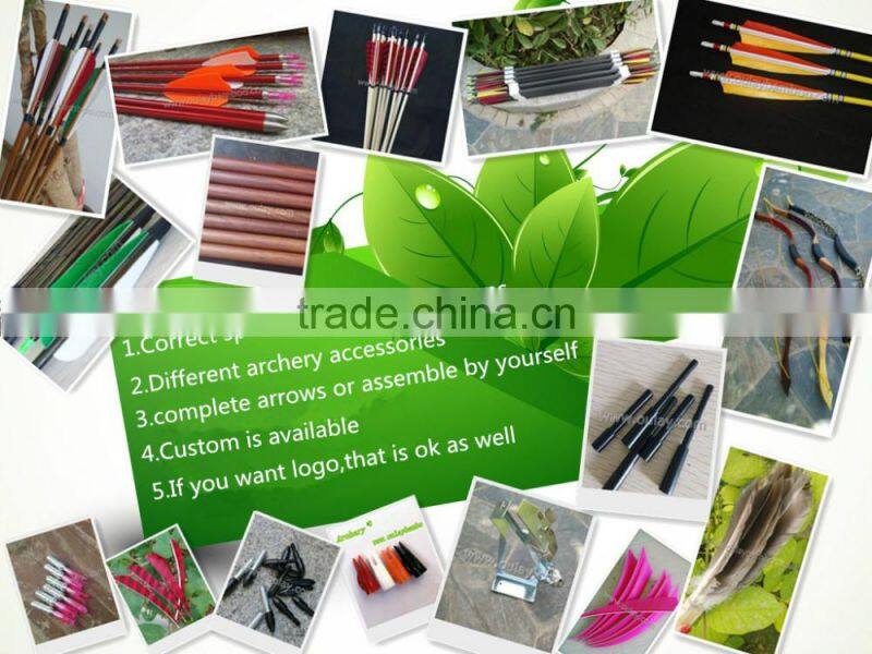 84cm/33" 40-45# Carbonized Self Nocks Bamboo Arrow Shafts With Varnish