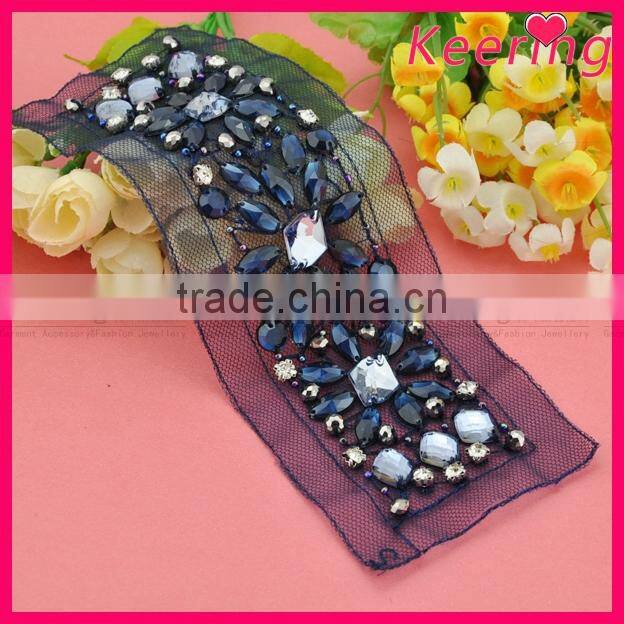 wholesale custom acrylic pearl patch sew on cloth WPH-1777