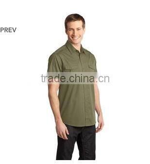 work wear CUSTOM MADE OVERALLS CLOTHING Chinese Collar Shirt Short Sleeve Shirt UNIFORMS