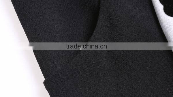 OEM hot sell high quality latest fashion ladies' short front long back white and black colored branded ladies' clothing