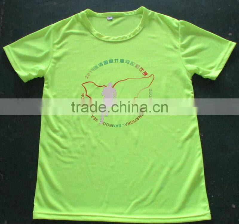 100%polyester micro mesh t-shirt ,wildlife marathon t-shirt with tiger printing