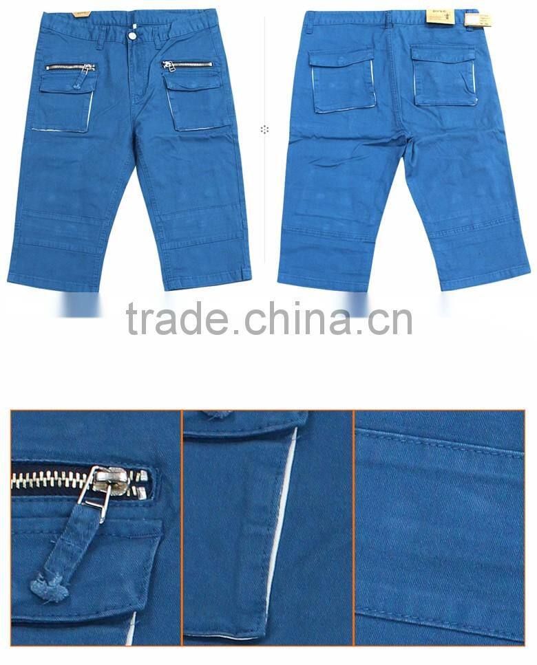 phs0705 casual summer short man's jeans cotton pants MOQ 300