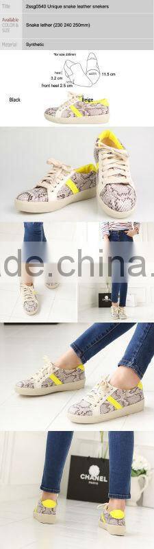 2ssg0540 Unique snake leather snekers