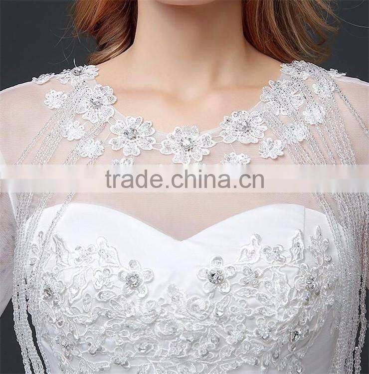 OEM Sweatheart A-line Emboridery Neckline Sexy Backless Bridal Gown Lace Wedding Dresses 2016 In Stock