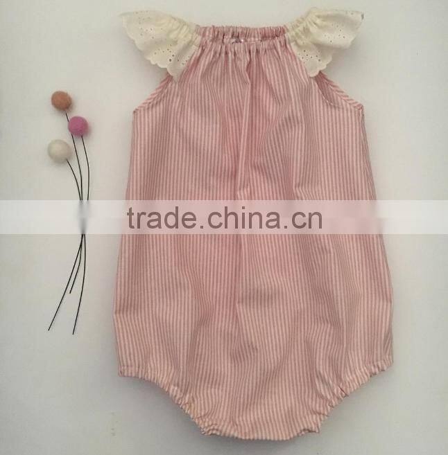 Cute Baby Plain Romper Lace Boarding Toddler Jumpsuit Wholesale Baby Clothes