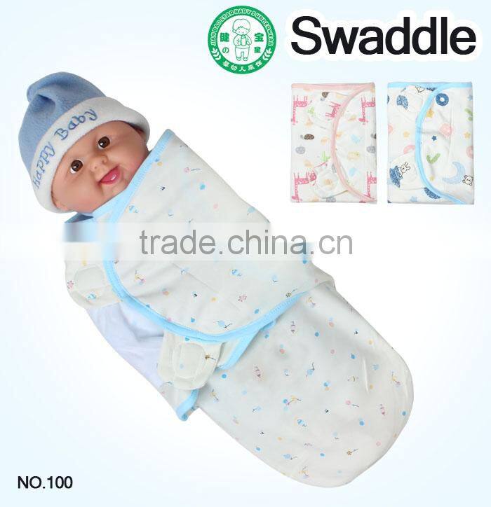 100% cotton baby swaddle