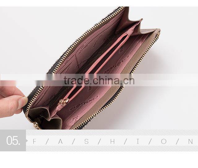 Hotsale genuine leather wallet designer cell phone wallet women coin wallet purse