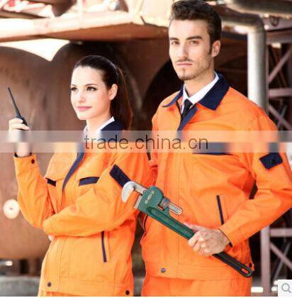 custom design factory work uniform/good quality staff working uniform