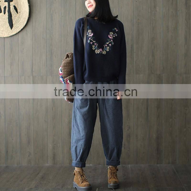 christmas sweater 2017 NEW design women round collar Embroidery sweater