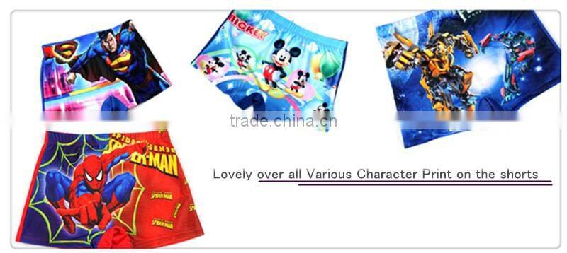 Kids Little Boys Cute Cartoon Bathing Swimming Beach Shorts Pants~Children's Swim Boxer Underwear Trunks~Accept Custom