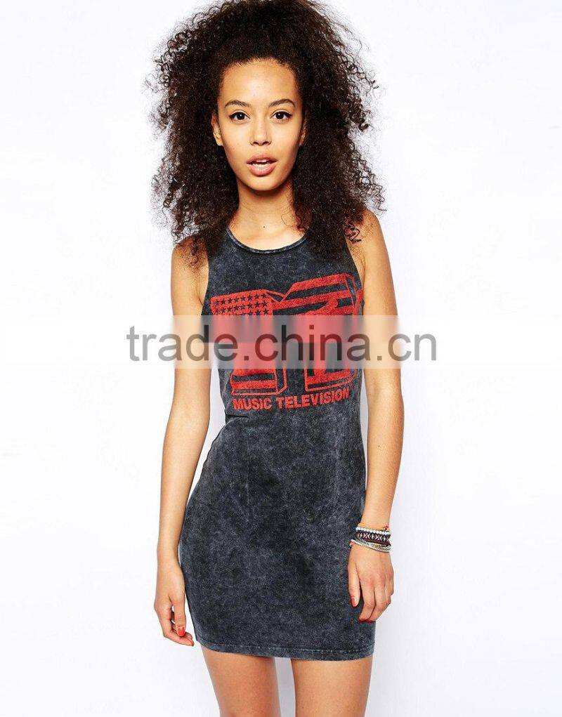Mini Bodycon Dress with MTV Print