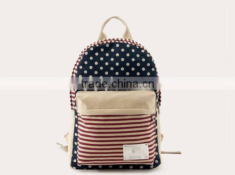 Fashion Canvas backpack, school bag, girl's bag, shoulder bag