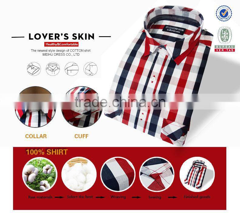 2017 latest plaids mens shirtslong sleeves with two pockets