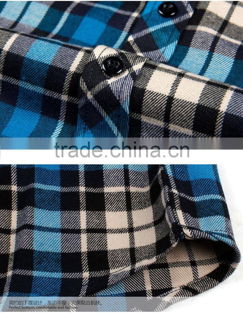 Mens custom flannel shirts checks plaid casual shirts for man wholesale