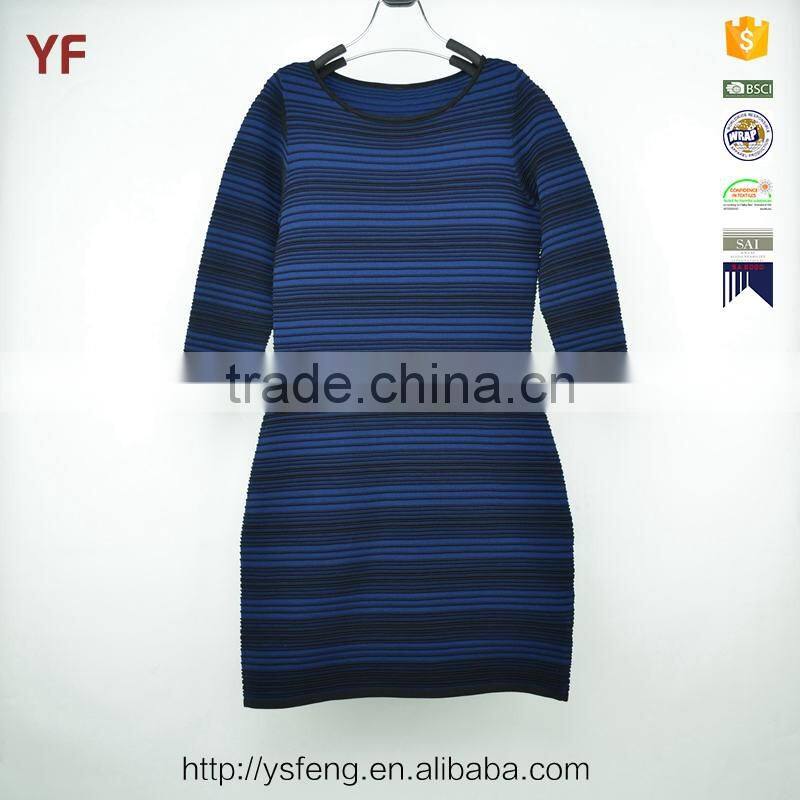 Long Sleeve One-piece Winter Girl Sweater Dress Design
