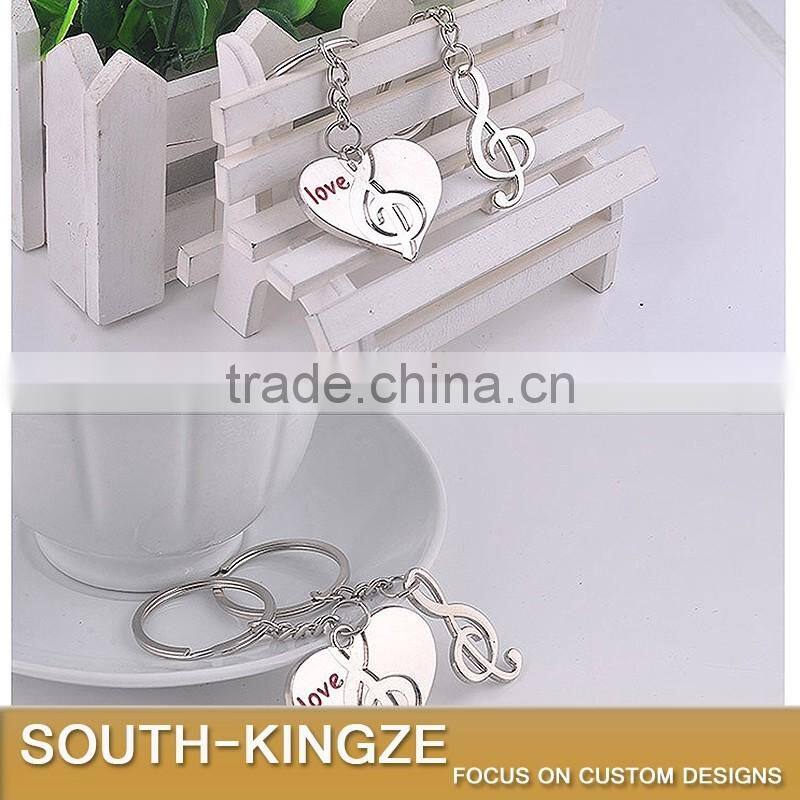 Lover Music Note Hearts Keychain
