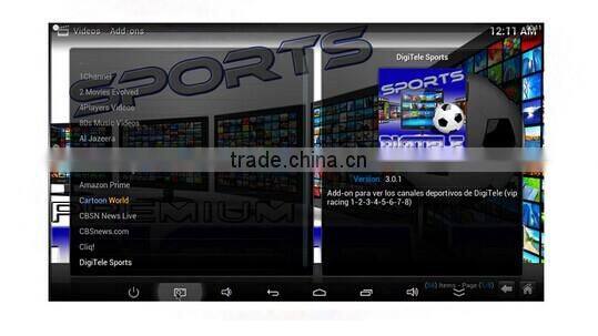 WiFi TV Set Top Box XBMC DLNA OTG 1080P WiFi TV S 4.0 Quad Core ARM Cortex A7 Rockchip RK3128t CS-918T 2G/16G Android 4.4 TV Box