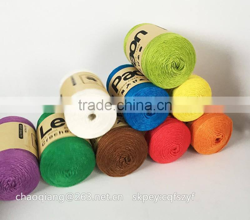 dyed fancy viscose bamboo fiber blended yarn