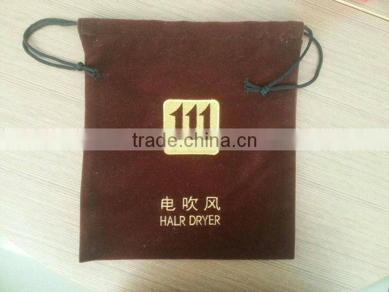 embroidery cotton bathroom laundry bag for hotel