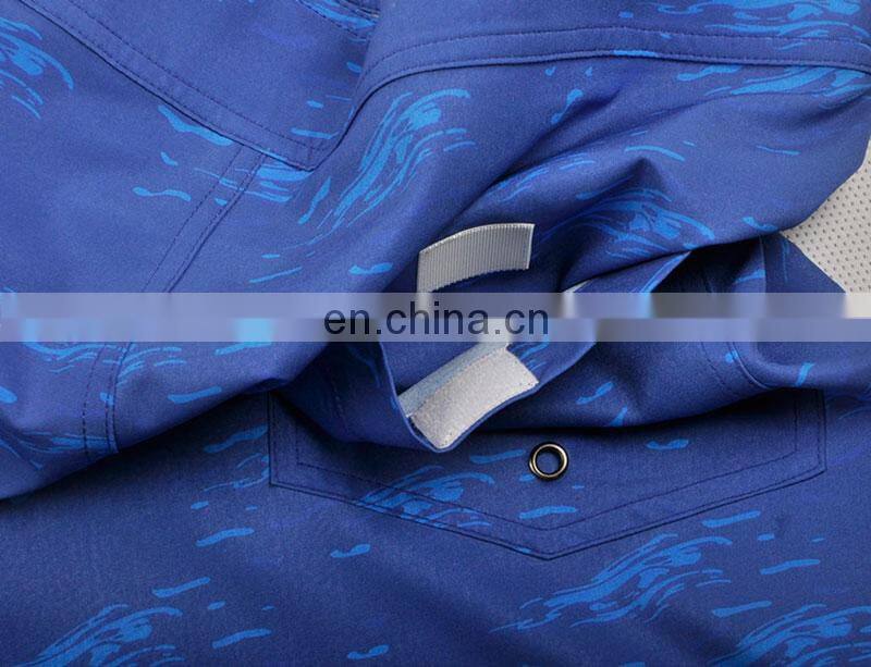 Wholesale quick dry polyester swimming suits, custom fishing shorts no minimum