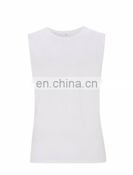 100% cotton o neck men's sleeveless t-shirt blank tank tops with your own logo