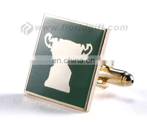 High quality Custom engraved Logo Cufflinks Hard Enamel Cufflinks