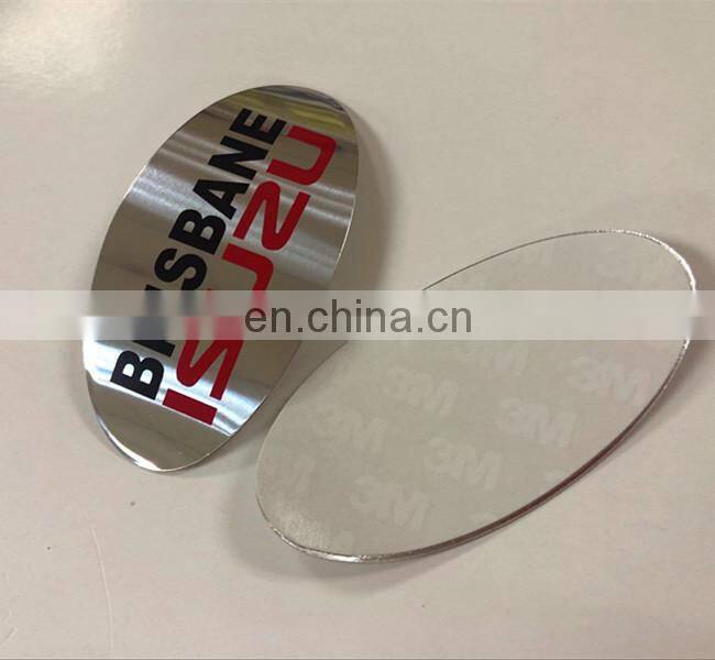 0.5mm glossy aluminum adhesive logo sticker for car