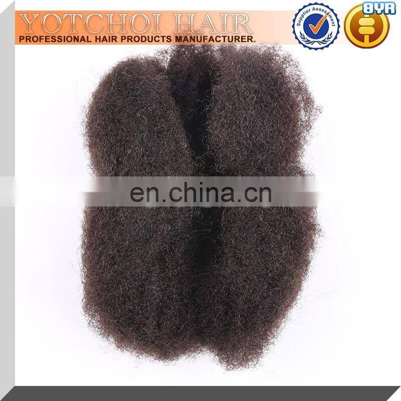 Mongolian Human Hair Natural Color Afro Kinky Hair Weave
