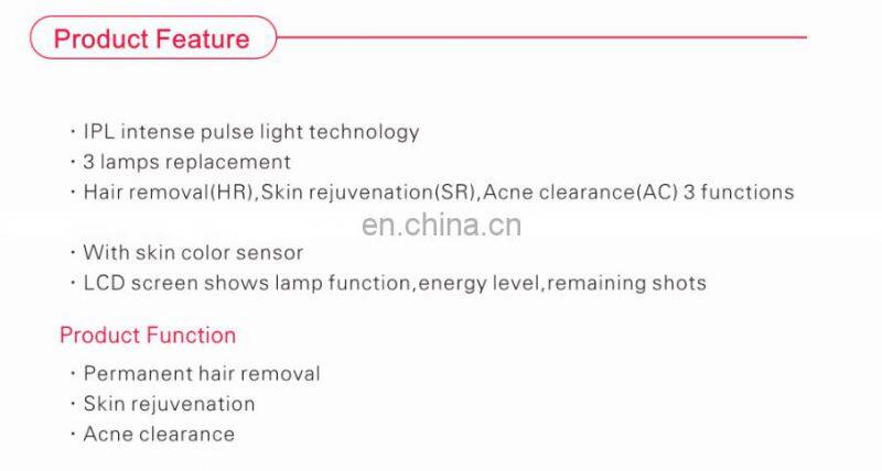 Portable Ipl laser epilator hair loss removal machine IPL Hair Removal