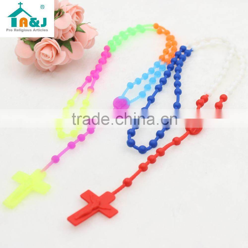 Silicon rubber rosary necklace