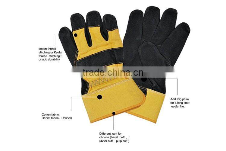 Weight Lifting Gloves Industrial Leather Hand Gloves LG013