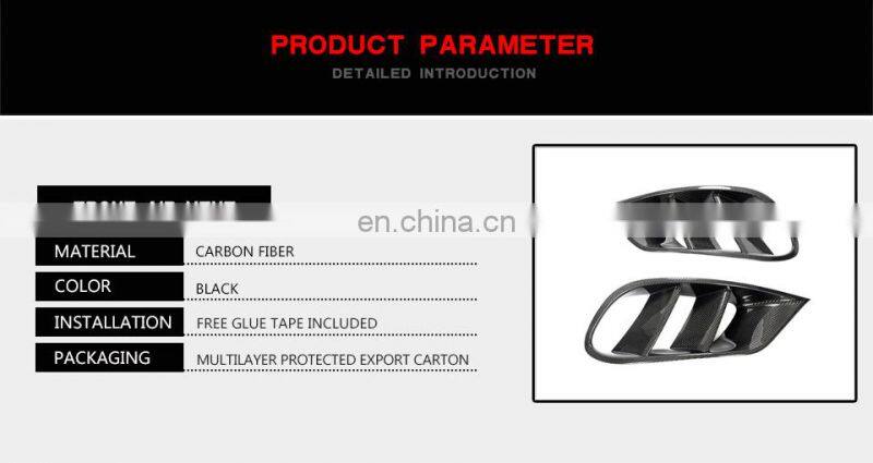 C217 Carbon Fiber Front Bumper Air Vents for Mercedes Benz S500 S550 Sport Coupe 14-18