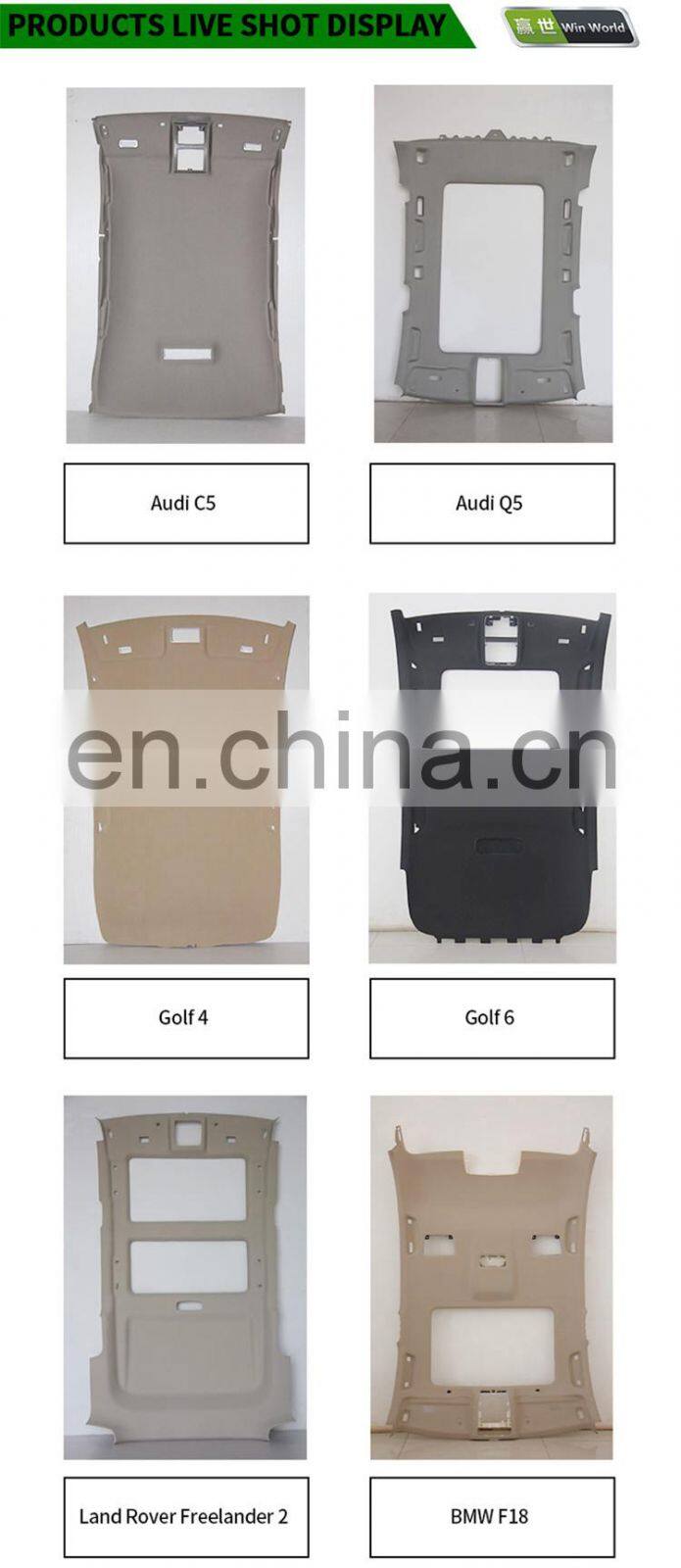 Interior Accessories Professional custom Factory products car roof liner celling headliner parts for VW Golf 6