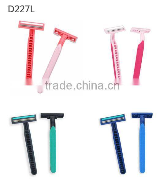 rubber handle twin blade razor