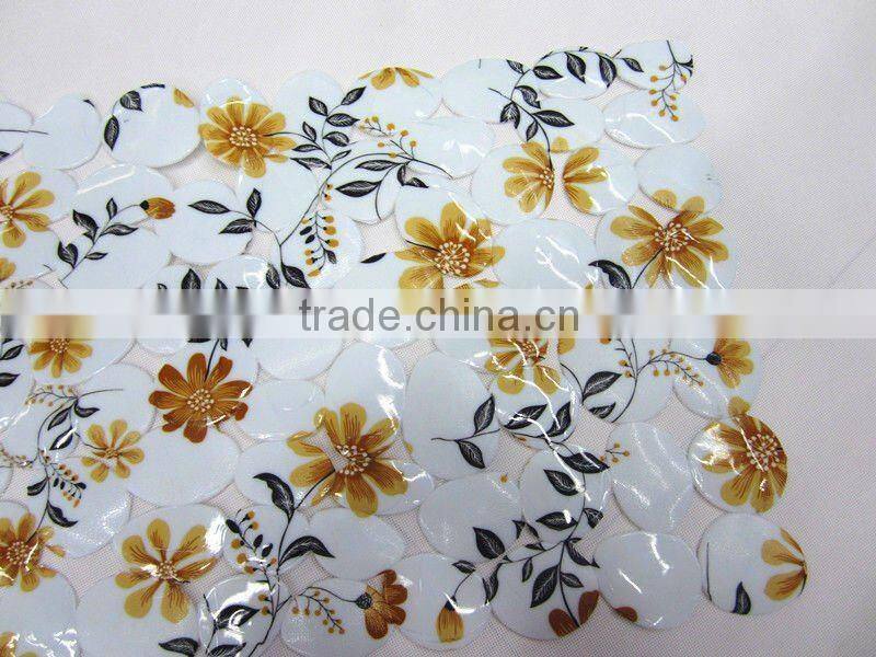 Printed rose flower bath mat bathtub mat