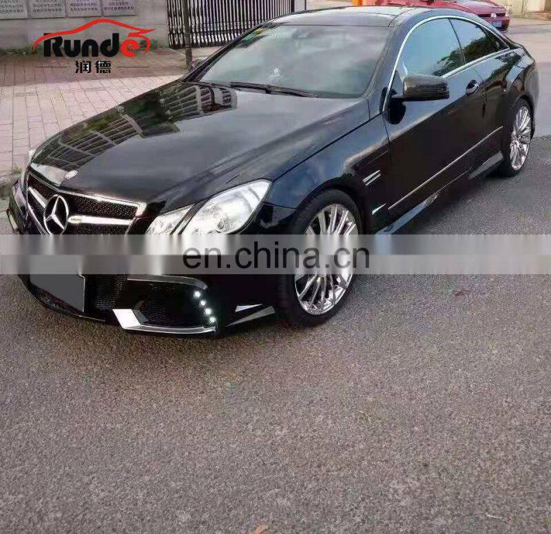 Runde WD Style Body Kit With Front Rear Bumper Side Skirts Fender Spoiler For 2009-2013 MERCEDES E-Class C207 W207 body kit